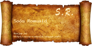 Soós Romuald névjegykártya