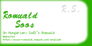 romuald soos business card